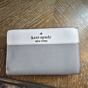 Kate Spade Silver and White Wallet
